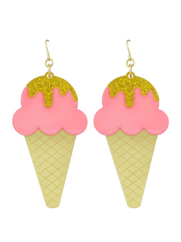 Romwe Candy Color Big Party Ice Cream Dangle Earrings