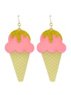 Romwe Candy Color Big Party Ice Cream Dangle Earrings
