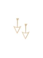 Romwe Golden Minimalist Triangle Earrings