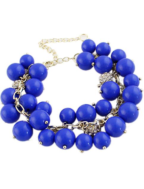 Romwe Fashion Charming Luxury Noble Bead Blue Bracelet