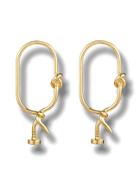 Romwe Nail Design Hoop Earrings