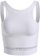 Romwe Cut Out Slim Crop White Tank Top