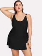 Romwe Split Swim Dress