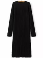 Romwe Mock Neck Raglan Sleeve Ribbed Black Sweater Dress