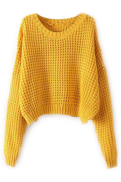 Romwe Romwe Short Length Loose Style Ginger Jumper