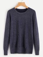 Romwe Round Neck Shining Sweater