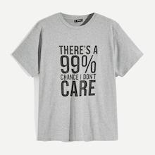 Romwe Guys Slogan Print Marled T-shirt