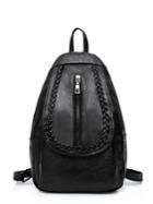 Romwe Front Zip Seam Detail Backpack