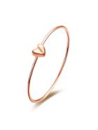 Romwe Gold Plated Heart Personalized Stylish Bangle