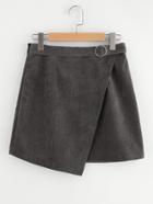 Romwe O-ring Belt Detail Cord Wrap Skirt
