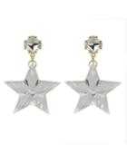 Romwe Rhinestone Big Star Earrings
