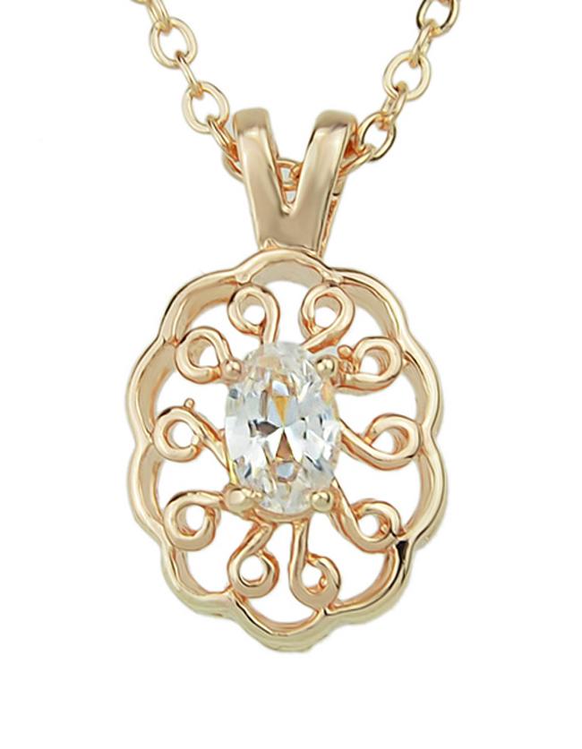 Romwe Fashion Style Gold Plated Beautiful Small Pendant Necklace