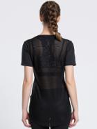 Romwe Contrast Eyelet Mesh T-shirt