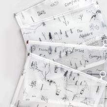 Romwe Random Pattern Clear File Bag 1pc