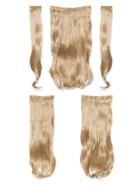 Romwe Champagne Blonde Clip In Soft Wave Hair Extension 5pcs
