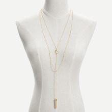 Romwe Sun God & Tassel Pendant Chain Necklace