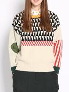 Romwe Geometric Print Boyfrined Jumper