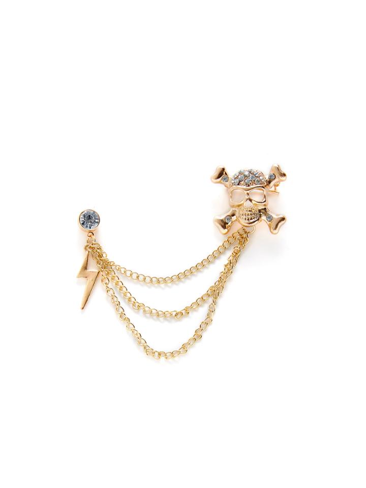 Romwe Skeleton & Flash Design Brooch