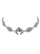Romwe Silver Metal Choker Collar Necklaces