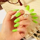 Romwe Neon Green Fake Nail & Double Side Tape 25pack