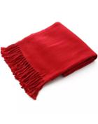 Romwe Classic Tassel Scarf-red