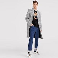 Romwe Guys Single Breasted Plaid Coat