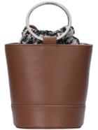 Romwe Coffee Pu Hoop Bucket Bag