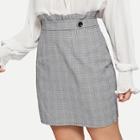 Romwe Plus Paper Bag Waist Skirt