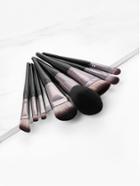 Romwe Metallic Detail Makeup Brush Set 8pcs