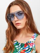 Romwe Tinted Lens Asymmetrical Sunglasses