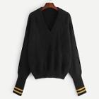 Romwe V Neckline Cable-knit Sweater