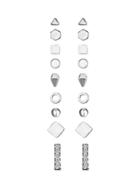 Romwe Geometric Stud Earrings Set 9pairs