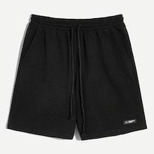 Romwe Guys Slant Pocket Elastic Waist Shorts