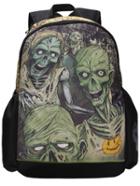 Romwe Zombie Print Backpack With Side Pockets