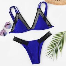 Romwe Hollow-out Strappy Bikini Set