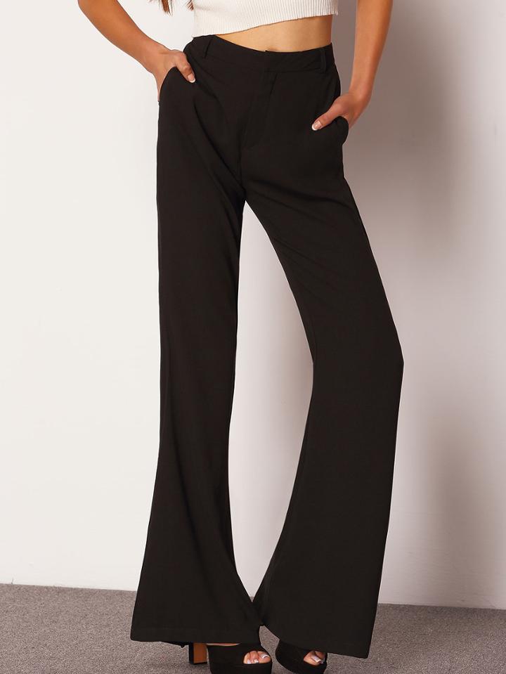 Romwe High Waist Bell-bottom Pant