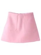 Romwe High Waist A-line Pink Skirt