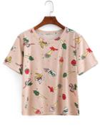Romwe Ice Cream Print T-shirt