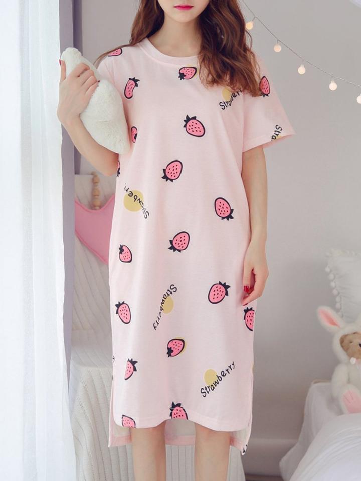Romwe Cartoon Print Night Dress