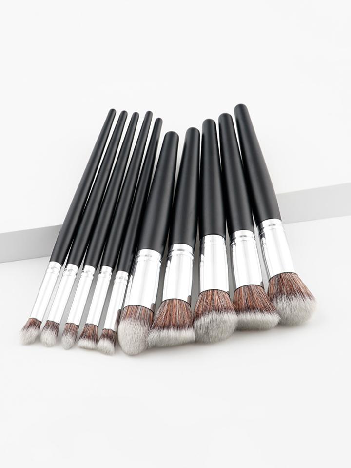 Romwe Two Tone Handle Makeup Brush 10pcs