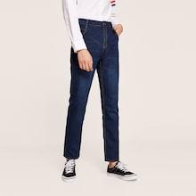 Romwe Guys Patched Straight Jeans