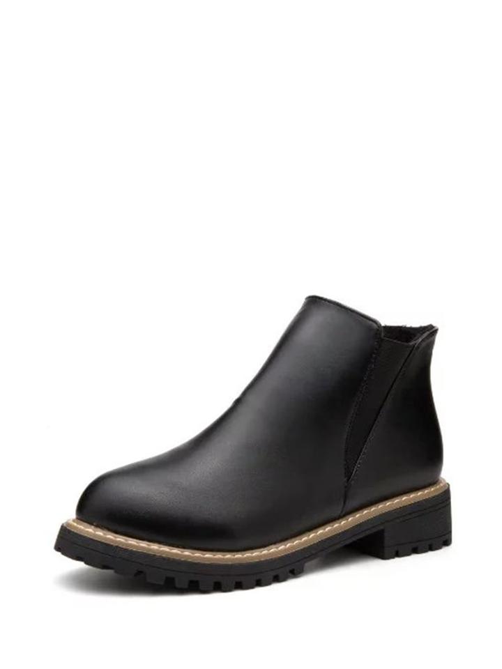 Romwe Lug Sole Chelsea Boots