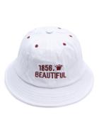Romwe White Letter Embroidery Wide Brim Hat