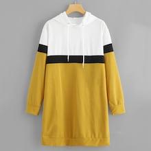 Romwe Color Block Drawstring Detail Dress