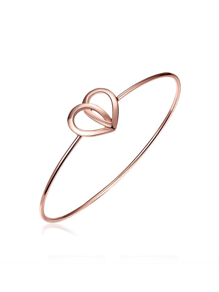 Romwe Heart Design Plated Bracelet