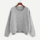 Romwe Plus Drop Shoulder Heather Grey Sweater