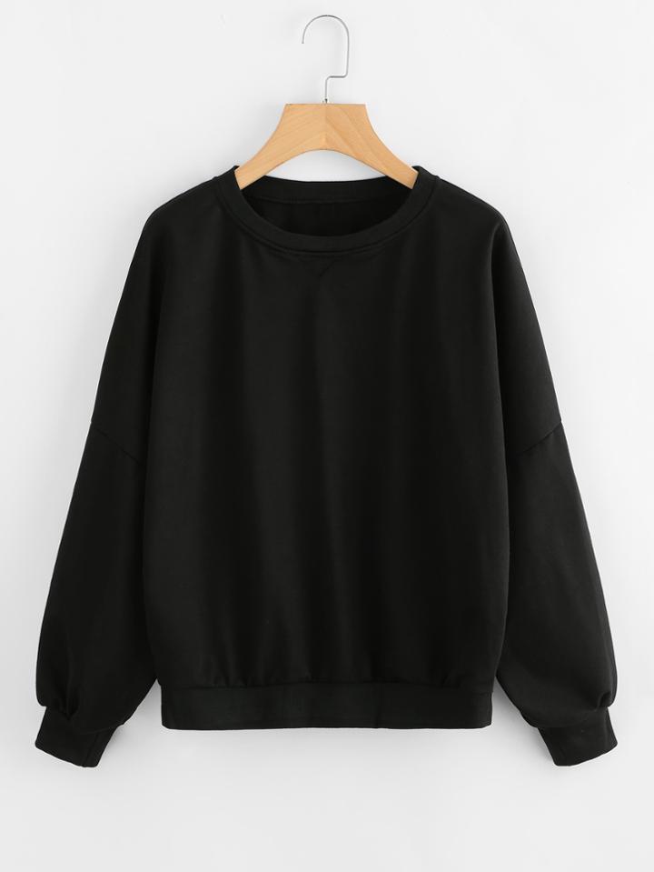 Romwe Contrast Striped Panel Back Striped Sweatshirt