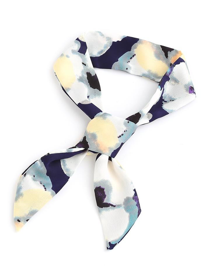 Romwe Ink Painting Skinny Scarf