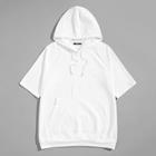 Romwe Guys Drawstring Hoodie Tunic Tee