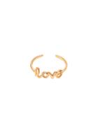 Romwe Gold Love Cutout Toe Ring